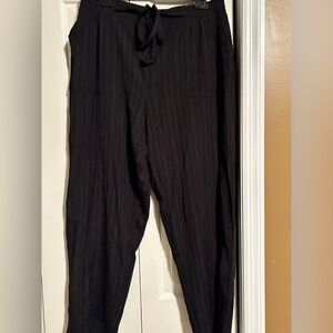 Soho Apparel Textured Black Trousers